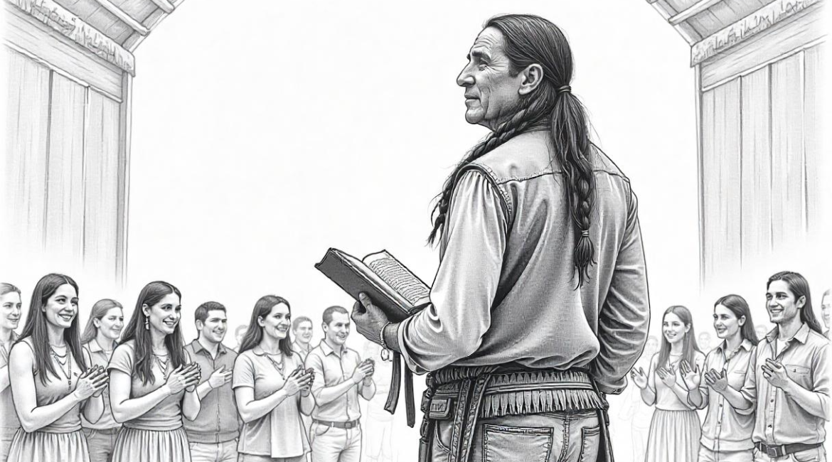 From Invisible to Influential: How Your Book Can Elevate Your Personal Brand 1 A person stands on stage holding a book, with an applauding audience and symbols of media success in the background.