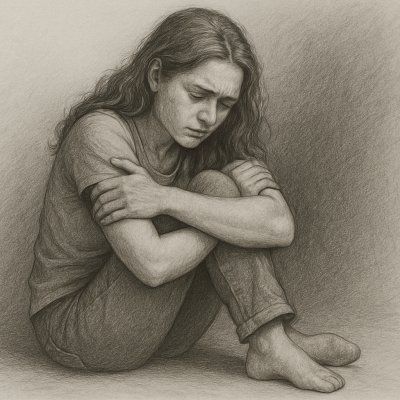 Your Worth Was Never Meant to Be Earned 4 Representation of a young woman sits in quiet sorrow, reflecting the exhaustion of a life spent earning love—capturing the moment she begins reclaiming her worth.