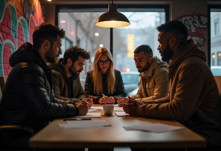 Small group using AI to boost content marketing performance.