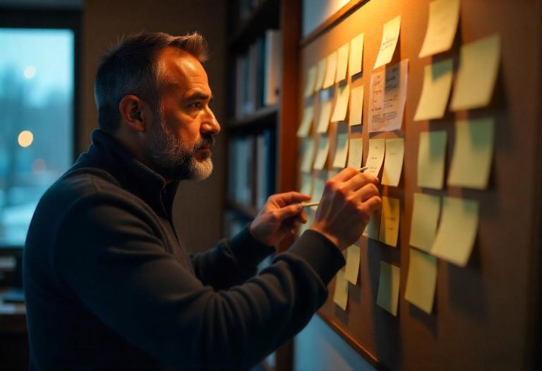 Focused leader drafting a Strategic Stack Map.