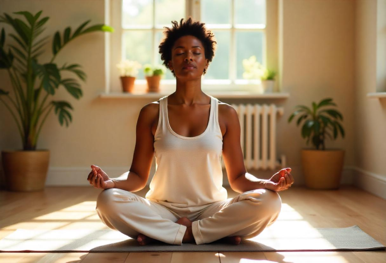 A woman reconnecting with her true self through sobriety as self-remembrance.