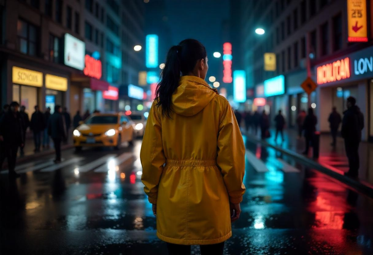 A lone figure stands at a crossroads, torn between habit and healing.